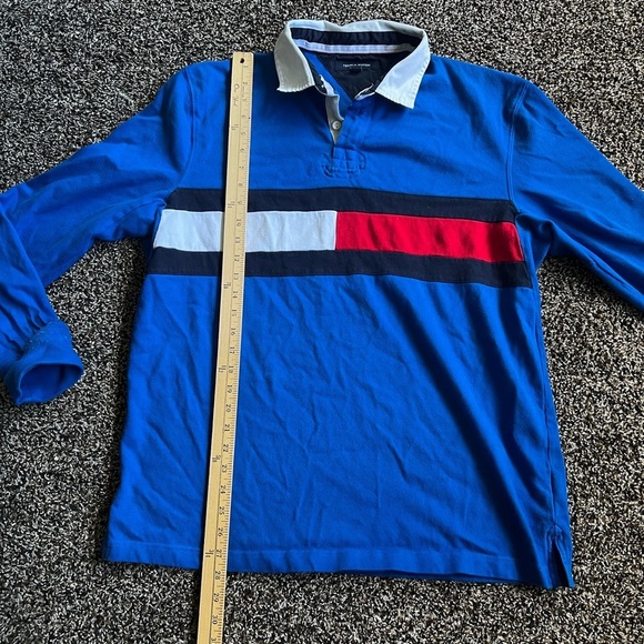 Tommy Hilfiger Vibrant Blue Polo with Red and White Trim - Picture 4 of 6